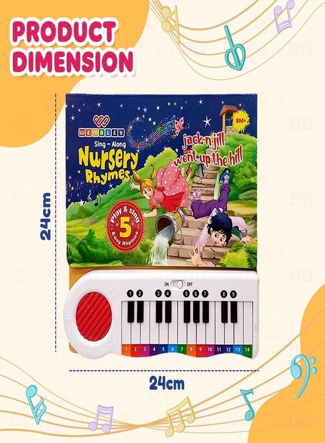 Wembley Educational Piano Soundbook for Kids| Musical Book with 5 Classic Nursery Rhymes for| Kids Learn & Play Sound Book with Rhymes| Ideal As A Gift for Interactive Learning for Age 1 and Up - Image 2